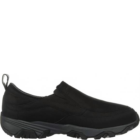 NEW MERRELL men's coldpack ice+ moc waterproof slip on shoes in black - Picture 1 of 5